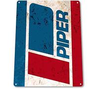 TIN Sign Piper Aircraft General Aviation Pilot Aircraft Retro Metal Decor Vintage TIN Sign 7.8 * 11.8 inch(L * W)