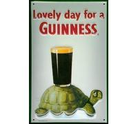 Tin speaking Plaque en métal avec motif tortue Guinness Blechschild Blech 20,3 x 30,5 cm