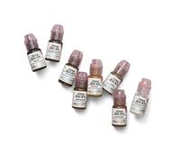 Tina Davies Lot de 8 flacons de 8 flacons de 15 ml de pigments professionnels pour sourcils - Couleurs soignées fidèles au ton - Comprend un nuancier de couleur - 8 flacons de 15 ml
