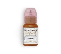 Tina Davies Pigment professionnel Sunset - Maquillage permanent pour sourcils - Couleurs soignantes fidèles au ton - Haute rétention - 1/2 oz