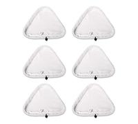 TINA Lot de 6 chiffons de nettoyage triangulaires universels lavables en microfibre pour balai vapeur X5 et H2O