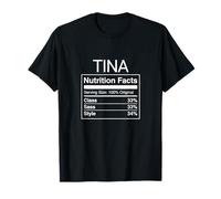 Tina Nutrition Facts Class Sass Style Funny Name Parodie T-Shirt