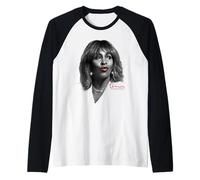 Tina Turner Airbrush Red Lips and Sparkle Manche Raglan