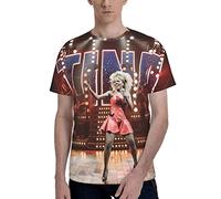 Tina Turner t-Shirt Homme imprimé Mode Homme T-Shirts d’été Casual Manches Courtes Tee