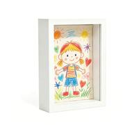 Tina.Win Cadre 3D A4 3 cm Cadre Vitrine Profond pour Photos Fleurs SéChéEs et Souvenirs Shadow Box DéCorative avec Transparent, à Poser ou Suspendre 21*29.7cm