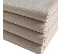 TinaKim Tissu d'ameublement en toile, tissu de type lin synthétique, pour réparation de sièges de canapé, chaise (beige, 2 m (150 x 200 cm)