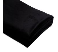 TinaKim Tissu en velours pour ameublement, canapé, chaise, réparation (noir, 3 mètres)
