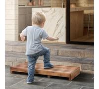 TINAMO Marchepied en bois d'acacia avec patins antidérapants pour personnes âgées (88,9 cm de long) - Marchepied en bois de mobilité pour handicap, lit, salle de bain, cuisine (brevet en attente de