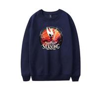 TINASI Hollow Knight Silksong Merch Sweat-shirt unisexe décontracté col rond manches longues, bleu marine, 4XL
