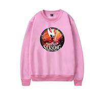 TINASI Hollow Knight Silksong Merch Sweat-shirt unisexe décontracté col rond manches longues, rose, XXS
