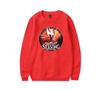 TINASI Hollow Knight Silksong Merch Sweat-shirt unisexe décontracté col rond manches longues, Rouge, 4XL