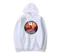 TINASI Hollow Knight Silksong Merch Sweats à capuche unisexe décontracté à manches longues, blanc, 4XL