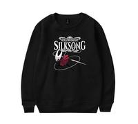 TINASI Hollow Knight Silksong Sweat-shirt unisexe décontracté col rond manches longues, Noir , S