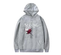 TINASI Hollow Knight Silksong Sweats à capuche unisexe décontracté à manches longues, gris, XS