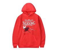 TINASI Hollow Knight Silksong Sweats à capuche unisexe décontracté à manches longues, Rouge, 4XL