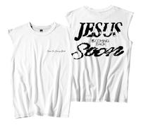 TINASI Josiah Queen Jesus is Coming Back Soon Merch Débardeurs T-shirt sans manches Unisexe Casual Vêtements de sport d'extérieur, blanc, 3XL