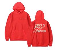 TINASI Josiah Queen Jesus Is Coming Back Soon Merch Hoodies Unisexe Casual Manches Longues Sweatshirt Vêtements, Rouge, L