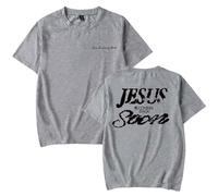 TINASI Josiah Queen Jesus is Coming Back Soon Merch T-shirt unisexe décontracté col rond manches courtes, gris, M