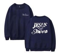 TINASI Josiah Queen Jesus Is Coming Back Soon Sweatshirt unisexe décontracté col rond manches longues pull vêtements, bleu marine, 3XL