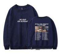 TINASI Kota The Friend No Rap On Sunday Tour 2025 Merch Sweatshirt unisexe col rond à manches longues, bleu marine, 4XL