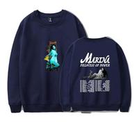 TINASI Marina Princess Of Power Tour Merch Sweat-shirt unisexe décontracté col rond manches longues, bleu marine, XXS