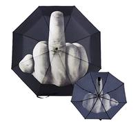 TinaWood Parapluie pliable amusant Doigt d'honneur Cadeau créatif pour homme/femme, Noir (motif majeur), One_Size, Moderne