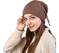 TINAYAUE Bonnet chauffant USB unisexe - Bonnet chauffant - Automne - Hiver - Bonnet chaud en tricot - Coupe-vent - Doux - Résistant au froid - Bonnet chauffant et écharpe - Deux pièces pour la course,