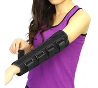 TINAYAUE Brassard de Fixation du Coude - Coudiere Tendinite Réglable pour Hémplégie - Orthèse Réglable Respirante Post-AVC, Appareil de Soutien pour Rééducation à Domicile et Centre Médical (Noir, M)