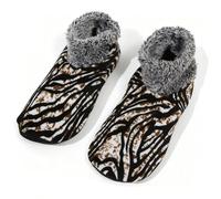 TINAYAUE Chaussettes anti-dérapantes EU39-42 Chaussons Chaud Hiver Chausette Chausson Unisexe Pantoufles de Chambre Peluche Botte à Enfiler Souple