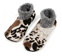 TINAYAUE Chaussettes anti-dérapantes EU39-42 Chaussons Chaud Hiver Chausette Chausson Unisexe Pantoufles de Chambre Peluche Botte à Enfiler Souple