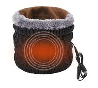 TINAYAUE Écharpe USB chauffante unisexe Écharpe d'hiver chaude en peluche épaisse Chauffe-cou Écharpe en tricot doux Coupe-vent Cache-cou tricoté pour cyclisme, randonnée, voyage, alpinisme
