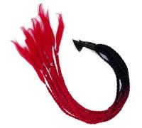 TINAYAUE Perruque Amovible - Tresses Triples Dégradé Couleur pour Casque Moto / Vélo Électrique / Scooter & Décor Casque intégraux Fausse Queue de Cheval Cosplay Décoration Motard personnalisé