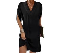 tinbarry Robe à imprimé Floral pour Femme Robes trapèze élégantes T-Shirt Robes d'été Robe de soirée Robe de Plage à Manches Courtes Robe Chic et élégante