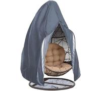 TINBOSE Housse De Chaise Suspendue en Forme D'œuf, Tissu Robuste, Imperméable, avec Fermeture Éclair, for Balancelle D'extérieur(Gris,231x200cm)