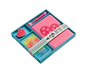 Tinc Coffret cadeau pour l'école ou la maison | Carnet souple, surligneurs, taille-crayon, stylo multi-clic | Kit de démarrage de papeterie
