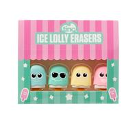 Tinc - Gommes En Forme de Sucettes Glacées S4, Lot de 4, Couleurs Vives, Accessoires de Bureau Originaux, Fournitures Scolaires Créatives, Cadeaux Amusants pour Enfants et Adultes