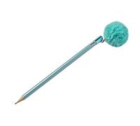 Tinc Grand crayon à pompons pour garçons et filles | Mignon et moelleux Pom Pom Charm crayon | Bleu, taille unique