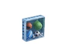Tinc SPOERCOL Lot de 4 gommes de sport pour enfants | Pour une utilisation à l'école et aux devoirs - Correction facile des erreurs - Gommes à crayons - Emballage cadeau coloré | 4 gommes en
