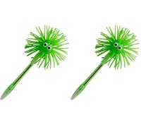 Tinc - Stylo à Bille Lumineux, Encre Bleue, Tête Oscillante, un Design Amusant, Accessoire de Papeterie Fantaisie, Idéal Bureau, Ecole ou Maison, Vert (Lot de 2)