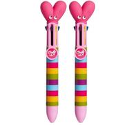 Tinc - Stylo à Bille Multi-Clic Retractable, Multicolor, Idéal pour l'Ecole ou la Maison, Accessoire de Papeterie Pratique et Amusant pour Enfant, Mascote Rose Mallo (Lot de 2)