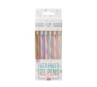 Tinc - Stylos Gel Multicolores Tutti Frutti - Lot de 6 Stylos à Encre Arc-en-Ciel Changeante avec Parfums Fruités - Accessoire de Papeterie Créative pour École et Maison - Multicolore - Lot de 6
