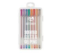 Tinc - Stylos Gel Pailletés Parfumés Glitterarty - Lot de 8 Couleurs Éclatantes avec Encre Fluide - Accessoire de Papeterie Créative pour Dessin et Cartes - École et Maison - Multicolore