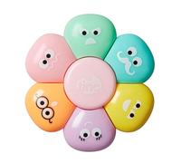 Tinc - Surligneur Fleur Multicolore Pastel - Marqueur 6-en-1 avec Teintes Douces Rose Orange Vert Jaune Bleu et Violet - Accessoire de Papeterie Ludique pour École