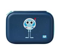 Tinc - Trousse Rigide Lumineuse Spaceman - Étui de Protection Coqué avec Éclairage LED Intégré - Rangement Scolaire Organisé avec Compartiments pour Enfant - Motif Astronaute Espace - Bleu