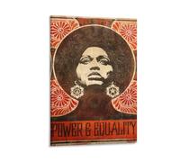 TINCHEW Angela Davis Tapisserie murale imprimée esthétique pour chambre à coucher, décoration d'intérieur - 40 x 60 cm