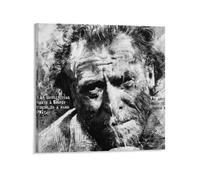 TINCHEW Poster avec citation Charles Bukowski noir - Décoration murale moderne pour chambre à coucher - 40 x 40 cm
