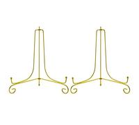 Tincogo Lot de 2 OrMétal chevalets Porte Assiette Présentoirs Décoratifs en Pour Photo, Cadres Pour Image, Livres de cuisine, Assiettes décoratives, Tableaux et pièces d’art,10 pouces