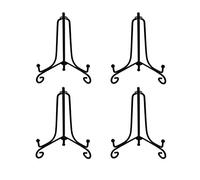Tincogo Lot de 4 mini-présentoirs en fer style chevalet pour mariages ou fêtes d’anniversaire Noir 8,9 cm