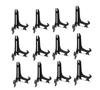 Tincogo plaque de plastique Noir chevalets présentoirs Cadre photo support - noir - 4 inch(12 pack)