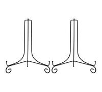 Tincogo Support pour Grandes Assiettes Décoratives - Lot de 2 Chevalets Noirs en Fer pour Cadres Photo, Plaques et Tableaux - Présentoir 15 Pouces (Hauteur 38 cm) pour Objets d’Art